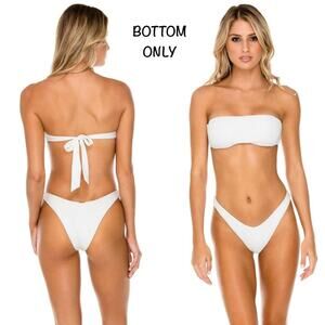 Luli Fama Ivory Buleria Brazilian High Leg Bikini Bottom